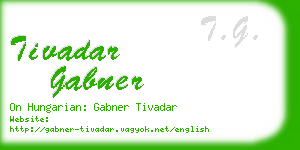 tivadar gabner business card
